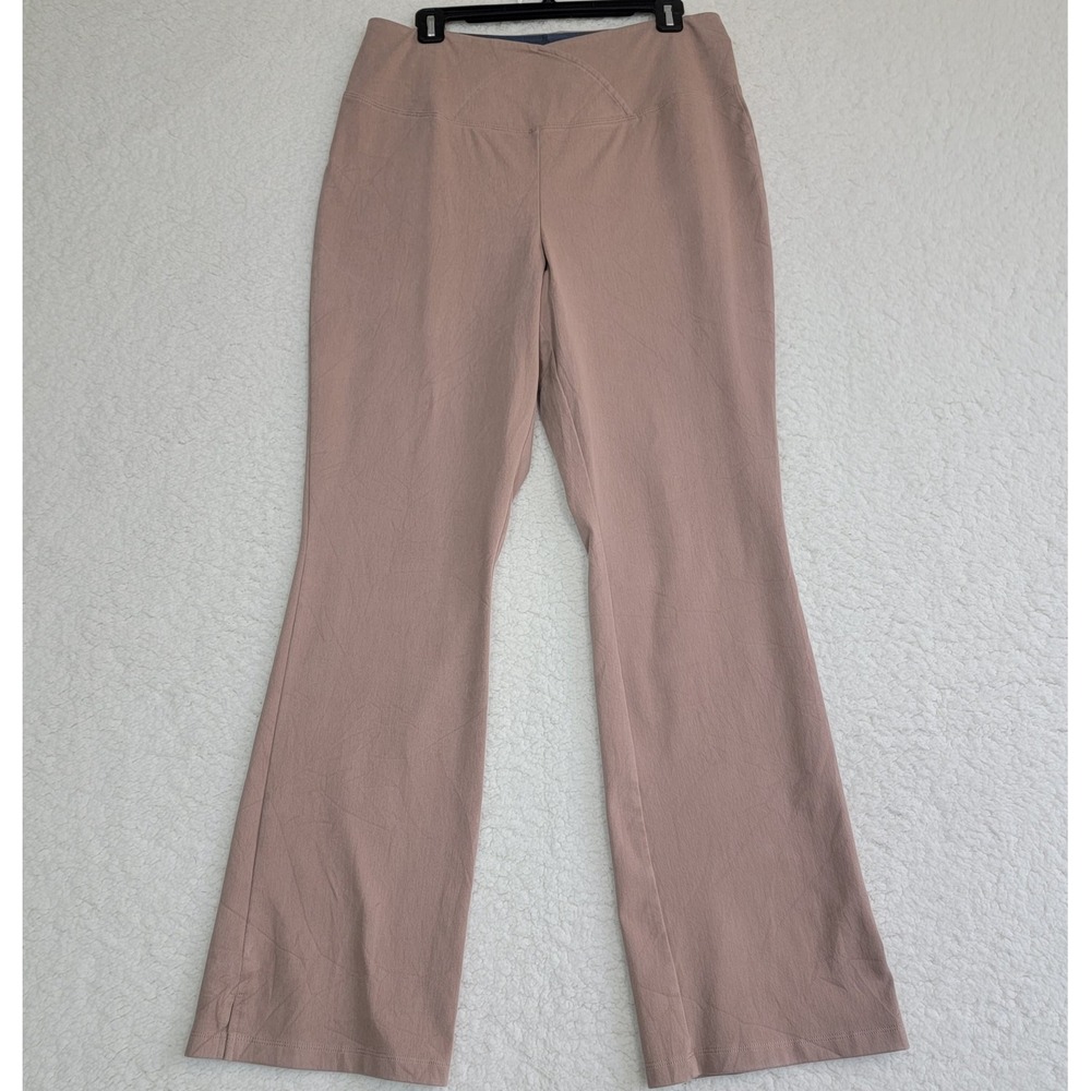 Women with Control Flare Leg Pants Womens 16 Mauve Tan Tummy Control Stretch
